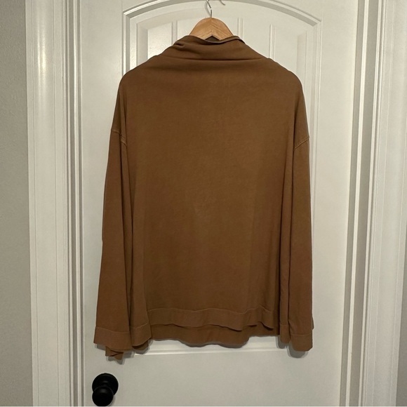 Free People Flare Sleeve Blouse Top Oversized Slouchy Boho Casual Size Large - Picture 4 of 7